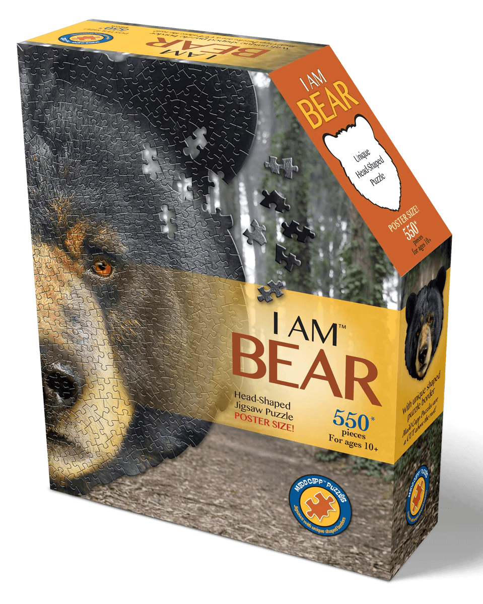 Front view of I AM BEAR jigsaw puzzle box